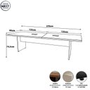Ver imagem 3 de Mesa de Reunião 2,70m 8 Pessoas para Escritório com 2 Caixas de Tomadas Corporate F5 Marrom/Marsala/Preto