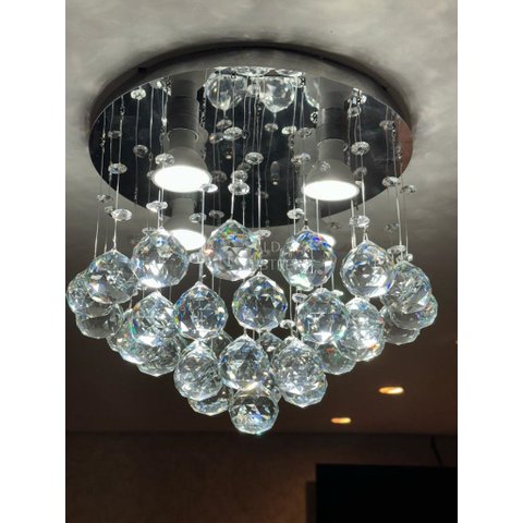 Luminária Pendente Teto com Cristal Legítimo K9 40mm:20cm