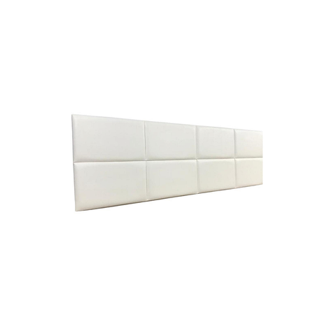 Cabeceira Estofada Queen 8 Blocos Não É Segredo Courvin Branco 160x60