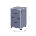 Ver imagem 2 de Gaveteiro com 4 Gavetas Chelsea Azul