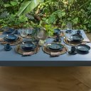 Ver imagem 2 de Aparelho de Jantar Porto Brasil 30 Peças Cerâmica Orgânico Oceano - 6 Pessoas Stoneware Verde Petról