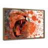 Quadro Decorativo Textura CX Alta Rugido Leão 1 pç 40x60 - Moldura Caqui - 1