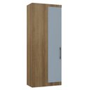 Ver imagem 1 de Guarda Roupa Canto Reto 90cm com 1 Porta Delphi Avelã/grey L01 - Mpozenato