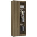 Ver imagem 3 de Guarda Roupa Canto Reto 90cm com 1 Porta Delphi Avelã/grey L01 - Mpozenato
