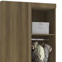 Ver imagem 5 de Guarda Roupa Canto Reto 90cm com 1 Porta Delphi Avelã/grey L01 - Mpozenato