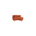 Ver imagem 4 de Kit Decorativo Sofá Curvo Orgânico + 01 Puff e Poltrona Luna Boucle Terracota - Montanaris Decor