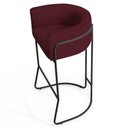 Ver imagem 4 de 2 Banquetas Base Aço Preto Betina B-278 Veludo Marsala Domi