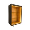 Vitrine Suspensa Amadeirada Fita Led Porta Vidro Tabacaria - 4