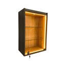 Ver imagem 4 de Vitrine Suspensa Amadeirada Fita Led Porta Vidro Tabacaria