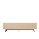 Ver imagem 6 de Rack para TV até 75 Polegadas 220cm Pés em Madeira Maciça Flynt Off White/Natural