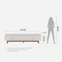Ver imagem 4 de Rack para TV até 75 Polegadas 220cm Pés em Madeira Maciça Flynt Off White/Natural