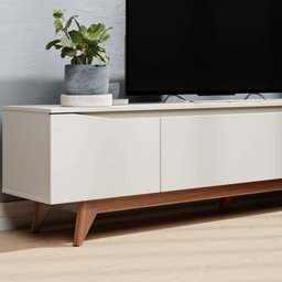 Rack para Tv até 75 Polegadas Clint (220cm) - Off White Fosco/natural - 3