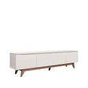Ver imagem 4 de Rack para Tv até 75 Polegadas Clint (220cm) - Off White Fosco/natural