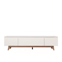 Ver imagem 5 de Rack para Tv até 75 Polegadas Clint (220cm) - Off White Fosco/natural