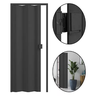 Porta Sanfonada de Correr Preto C/ Trinco Moderno - 210cm - 85cm - Permatti - 3