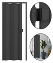 Ver imagem 3 de Porta Sanfonada de Correr Preto C/ Trinco Moderno - 210cm - 85cm - Permatti