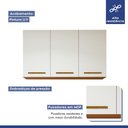 Ver imagem 5 de Lavanderia Modulada Armário Aéreo e Balcão Brasilia - Kaiki Móveis Nature/off White