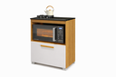 Ver imagem 2 de Balcão Cooktop 4 Bocas Turim 1 Porta Nicho Funcional Compacto:freijo