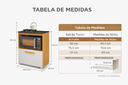 Ver imagem 3 de Balcão Cooktop 4 Bocas Turim 1 Porta Nicho Funcional Compacto:freijo