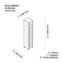 Ver imagem 4 de Armário Porta Objeto 10 Portas Aço Apop 501/10