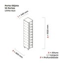 Ver imagem 4 de Armário Porta Objeto 10 Portas Aço Apop 501/10