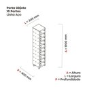 Ver imagem 4 de Armário Porta Objeto 10 Portas Aço Apop 501/10