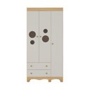 Ver imagem 6 de Guarda-roupa Infantil 92cm com Vidro 3 Portas e 2 Gavetas Suspiro Multimóveis Mp4457 Madeirado/off
