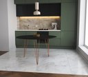 Ver imagem 1 de Mesa de Jantar Redonda 110cm Preto Clips 3 Pés Ferro Cobre