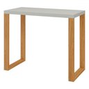 Ver imagem 2 de Mesa Escrivaninha Industrial 100% Mdf Off White/freijó F11 - Pradel