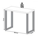 Ver imagem 3 de Mesa Escrivaninha Industrial 100% Mdf Off White/freijó F11 - Pradel
