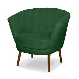 Poltrona Pétala Flor Decorativa Suede Verde - 2