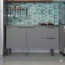 Gabinete de Cozinha Para Pia de 150 em Madeira Cisne 2 Gavetas Cinza - Cozimax - 2