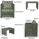 Ver imagem 2 de Mesa Centro e 4 Poltronas Madri Corda Náutica Estofado 5 Trama Original