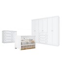 Ver imagem 1 de Quarto de Bebê Americano 6 Portas Com berço Americano Katatau Branco Acetinado – Reller - Henn