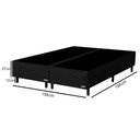 Ver imagem 5 de Base Para Cama Box Casal Bipartido 158cm Poliéster Bordado Perola Negra Preto - Gazin