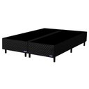 Ver imagem 1 de Base Para Cama Box Casal Bipartido 158cm Poliéster Bordado Perola Negra Preto - Gazin