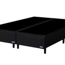 Ver imagem 4 de Base Para Cama Box Casal Bipartido 158cm Poliéster Bordado Perola Negra Preto - Gazin
