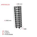 Ver imagem 3 de Armário Guarda Volume Locker Porta Objeto 10 Portas Aço APOP 501/10 