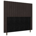 Ver imagem 1 de Cabeceira Cama Box Casal Nala 140cm Veludo Marrom - Desk Design