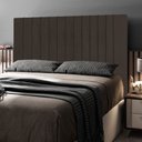 Ver imagem 2 de Cabeceira Cama Box Casal Nala 140cm Veludo Marrom - Desk Design