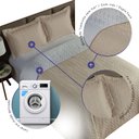 Ver imagem 5 de Kit Cobre Leito Casal Queen Size 3 Peças Matelado Dupla Face Acabamento Viés Debrum