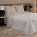 Ver imagem 4 de Kit Cobre Leito Casal Queen Size 3 Peças Matelado Dupla Face Acabamento Viés Debrum