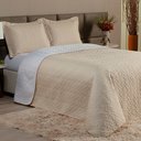 Ver imagem 3 de Kit Cobre Leito Casal Queen Size 3 Peças Matelado Dupla Face Acabamento Viés Debrum