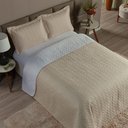 Ver imagem 1 de Kit Cobre Leito Casal Queen Size 3 Peças Matelado Dupla Face Acabamento Viés Debrum