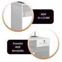 Ver imagem 6 de Escrivaninha Home Office Jaspe Cor:branco Mizza Decor Mesa Estudo e Trabalho