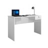 Escrivaninha Home Office Jaspe Cor:branco Mizza Decor Mesa Estudo e Trabalho - 1