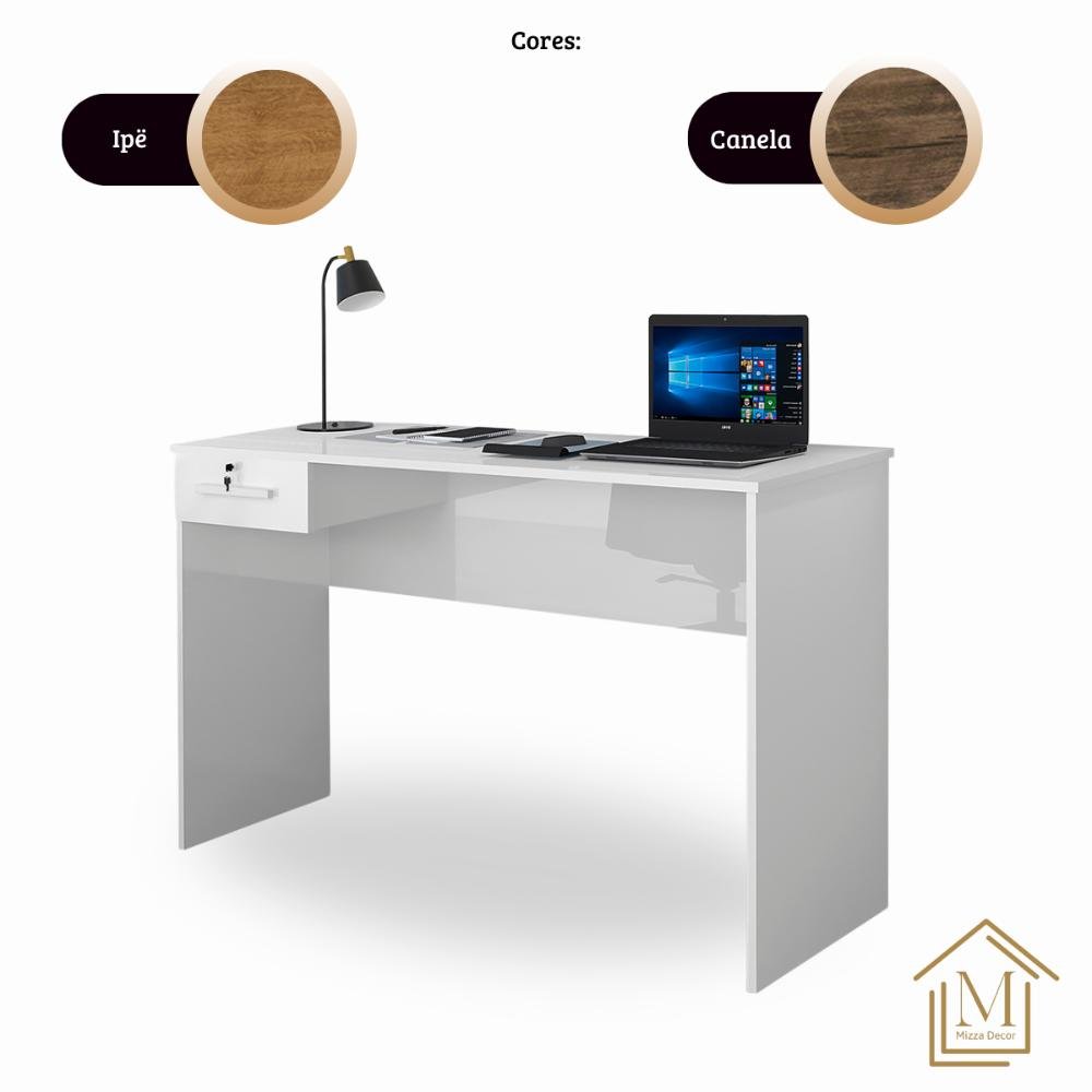 Escrivaninha Home Office Jaspe Cor:branco Mizza Decor Mesa Estudo e Trabalho - 3