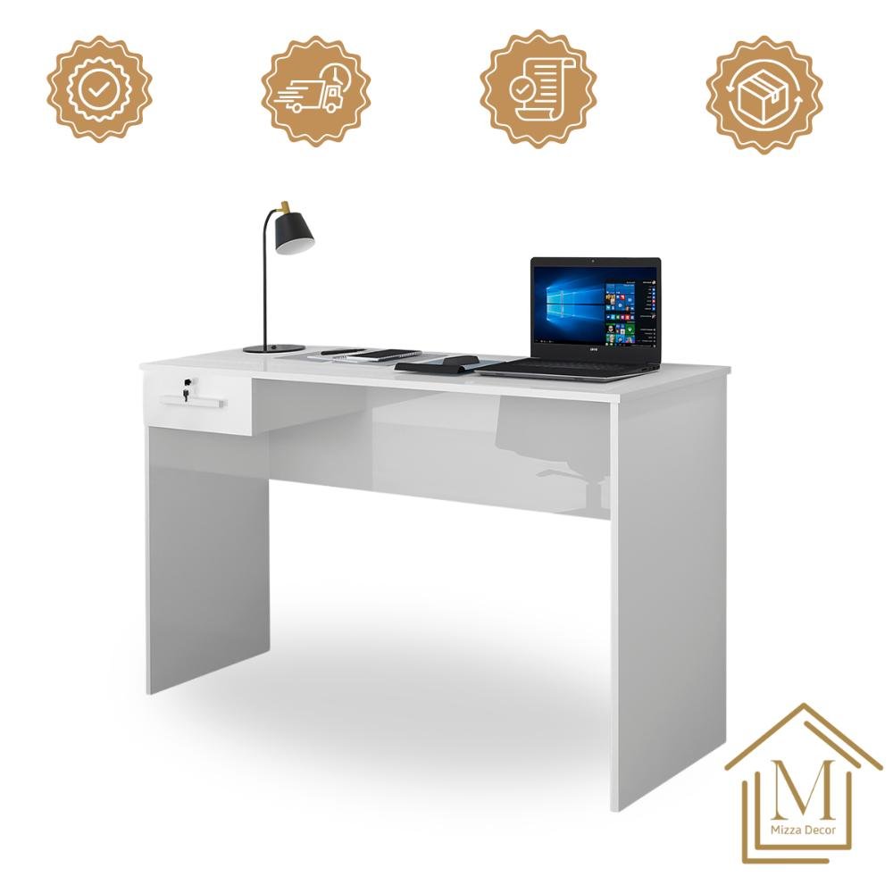 Escrivaninha Home Office Jaspe Cor:branco Mizza Decor Mesa Estudo e Trabalho - 5