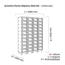 Ver imagem 3 de Armário Porta Objeto 40 Portas Aço Apop 504/40