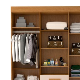 Roupeiro Débora Capelinha com Espelho 6 Portas Acp Móveis - 6 Roupeiro Débora Capelinha com Espelho 6 Portas Acp Móveis - 6